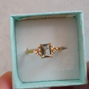 Green Amethyst Wedding Ring